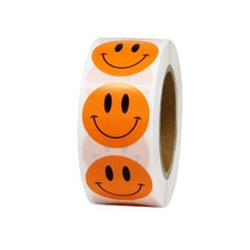 Happy Face Circle Dots Paper Labels Reward Teachers Stickers 500 Pieces per R...