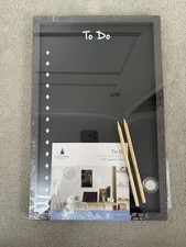 Magnetic Chalkboard To Do List Framed Wall Planner 28x43cm New