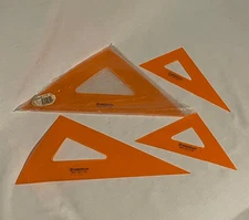 Staedtler Set of FOUR Triangles 965 12-60, 8-60, 10-45, and 6-45