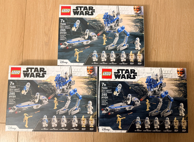 Lego Star Wars: 501st Legion Clone Troopers - Set 75280 - Brand New - Lot of 3