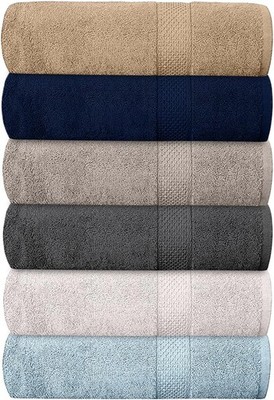 100% Cotton Bath Towels Pack of 6 Ultra Soft Quick Dry Highly Absorbent 24x48