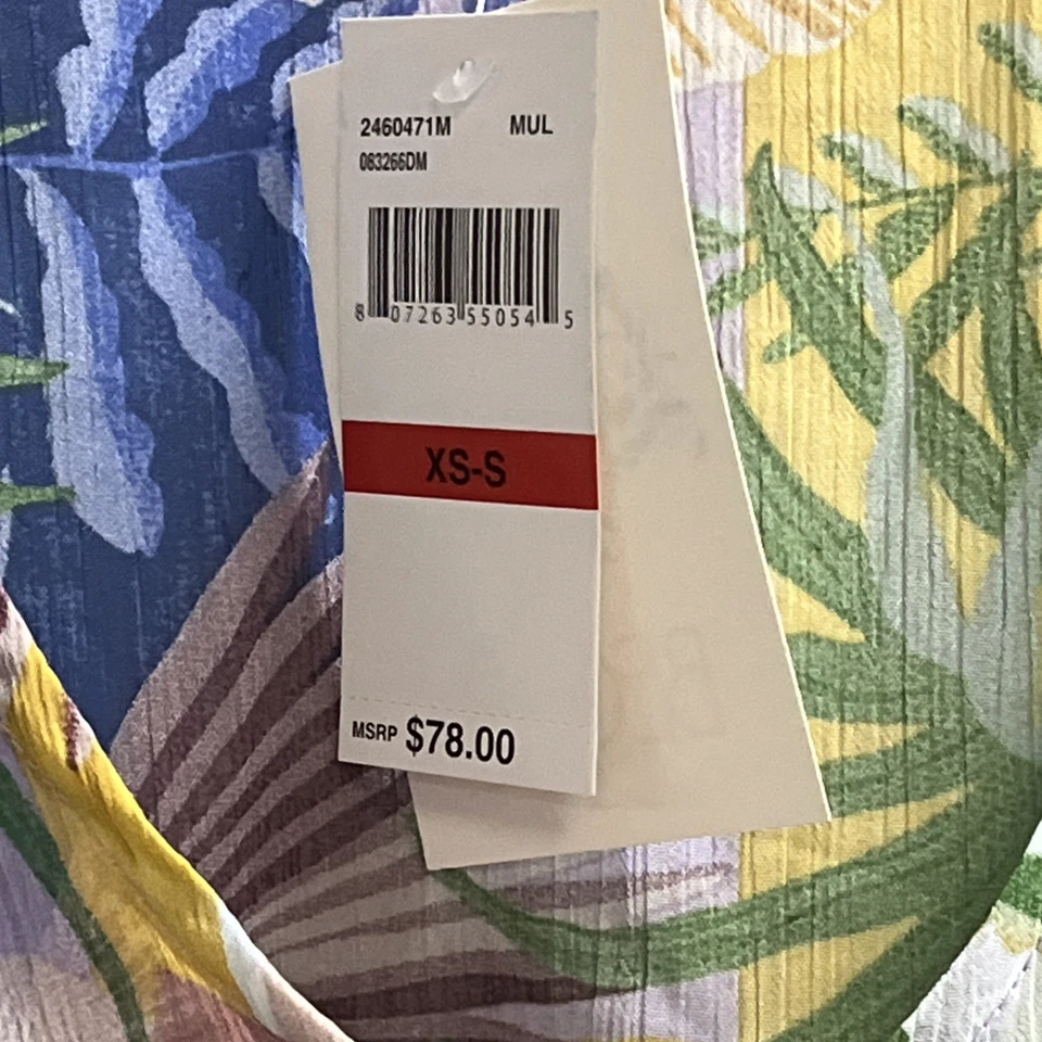 Becca Swimsuit Cover Up Womens XS/S Tropical Floral Sheer Dress Vacation Resort - Image 4 of 4