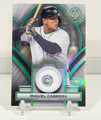 Topps 2024 Tribute Miguel Cabrera Stamp of Approval Relics Green /99 Tigers