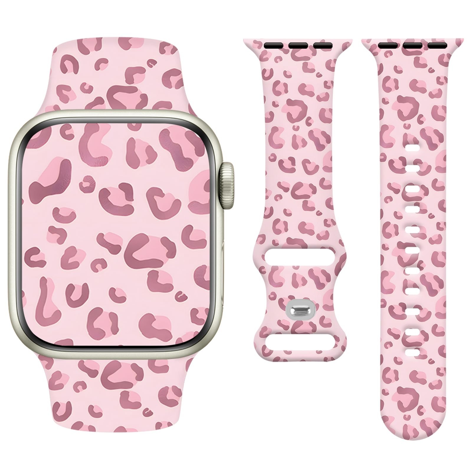 Bracelet léopard Apple Watch 40mm anti-transpiration à motif durable