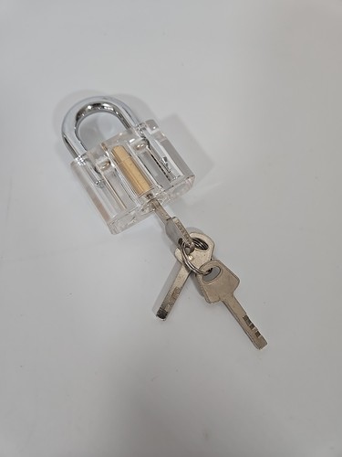Training Lock Practice Door Knob Barrel Deadbolt cutaway Plastic Lock Set - Picture 6 of 6