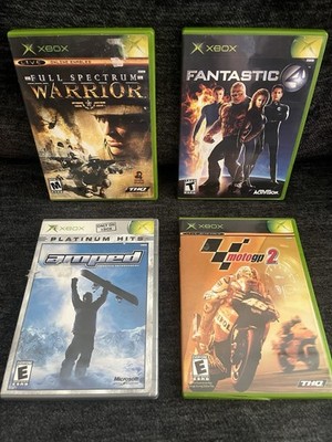 Original Xbox Game Lot Fantastic 4 Full Spectrum Warrior Amped MotoGP 2 Platinum