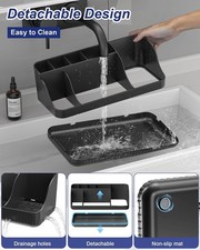 Anti-Slip Electric Toothbrush and Toothpaste Holder Countertop Vanity Organizer