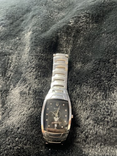 Bulova C876727 Stainless Steel Black Dial Men’s Watch – No Battery