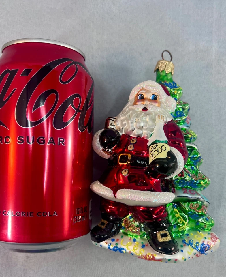 CHRISTOPHER RADKO Millennium Magic 圣诞老人香槟瓶树装饰品 2000 — 第 3/4 张图片