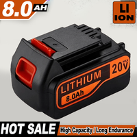 8,0Ah FüR Black & Decker 20V LB2X4020 LBXR20 Lithium Akku BL2018 BL1518 BL4018