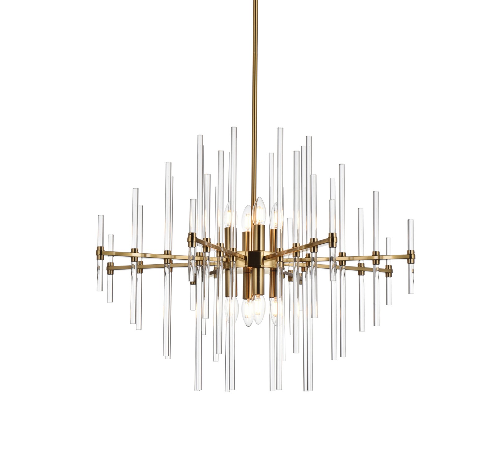 Sienna 8-Light Gold Crystal Chandelier 27W Elegant Lighting