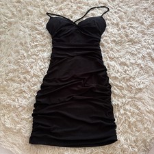 Windsor Black Sparkle Dress Open Back With Straps Size XS