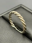 Vintage Sterling Silver Rope Band Ring Size 10 E4