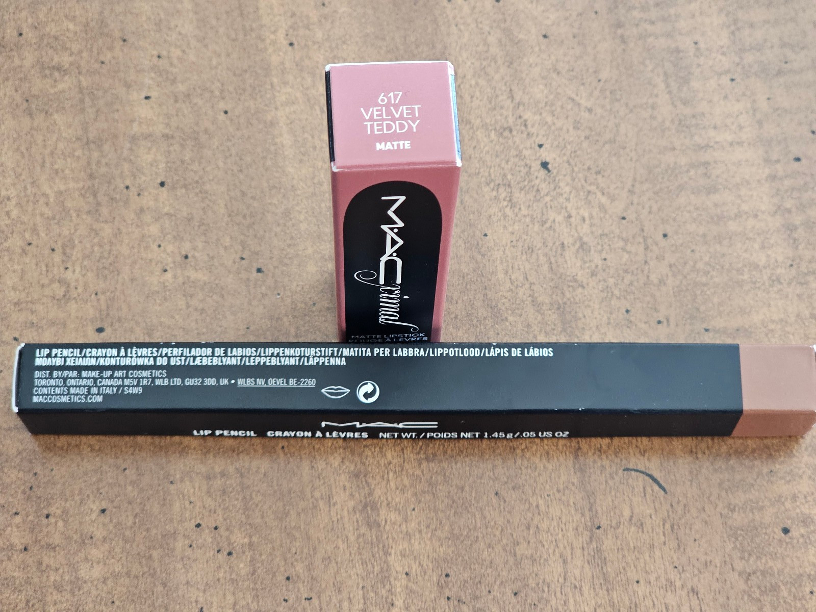 MAC Velvet Teddy Lipstick & Stripdown Lip Liner, NiB