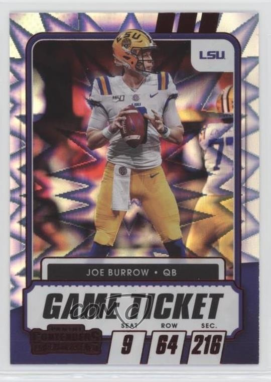 2021 Panini Contenders Draft Picks Game Ticket Red Explosion Joe Burrow #18 09gm