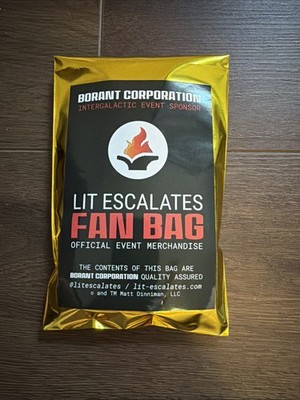 Dungeon Crawler Carl Lit Escalates Borant Corp Gold Fan Bag 10 Patches Read DSCR