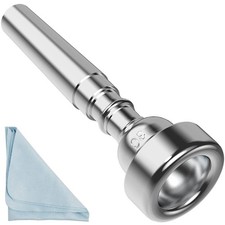 Silver Trumpet Mouthpiece 3C Trumpet Mouthpiece with Box Cleaning Cloth Compa...