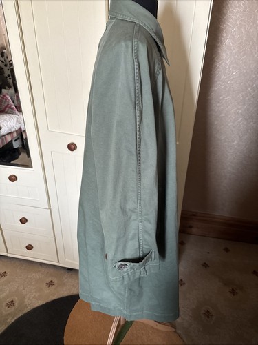 WHITE STUFF Oakleigh Green Cotton Denim Mid Length Collared Coat Size 16 NEW - Picture 14 of 19
