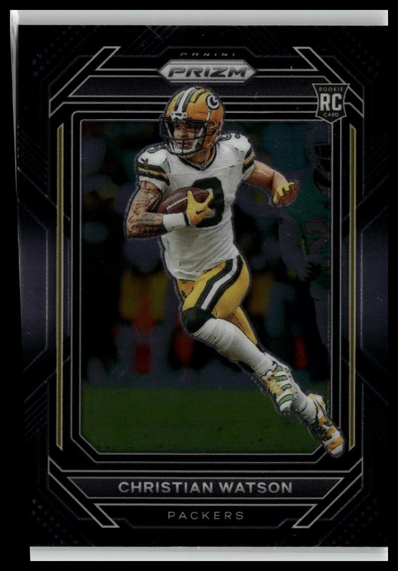 2022 Panini Chronicles #PB-18 Christian Watson Prizm Black Silver