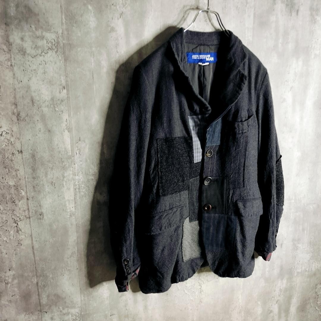 USED JUNYA WATANABE MAN FULLED PATCHWORK TAILORED… - image 2