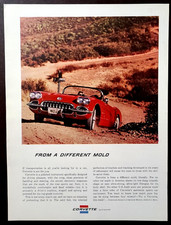 Chevy Corvette Convertible Original 1959 Vintage Print Ad Wall Art