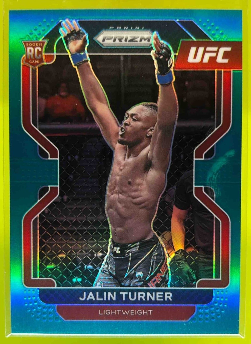 2022 Panini Prizm UFC Jalin Turner Teal Prizms /49 #164 RC