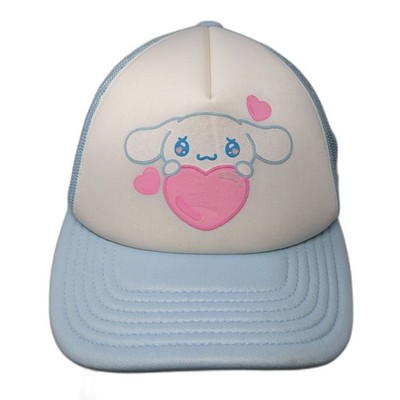 Cinnamoroll by Sanrio Snapback Trucker Hat Blue One Size Mesh Back