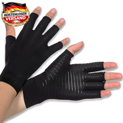 Kompressionshandschuhe für Arthrose, Arthritis, Rheuma Damen Herren mit Kupfer