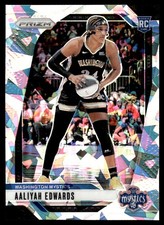 2024-25 Panini Prizm WNBA Ice Aaliyah Edwards Rookie Washington Mystics #70