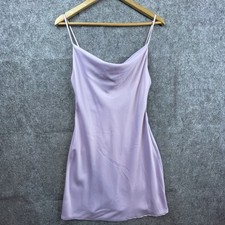 Urban Outfitters Slip Dress Small Lavender Cowl Neck Strappy Satin Feminine