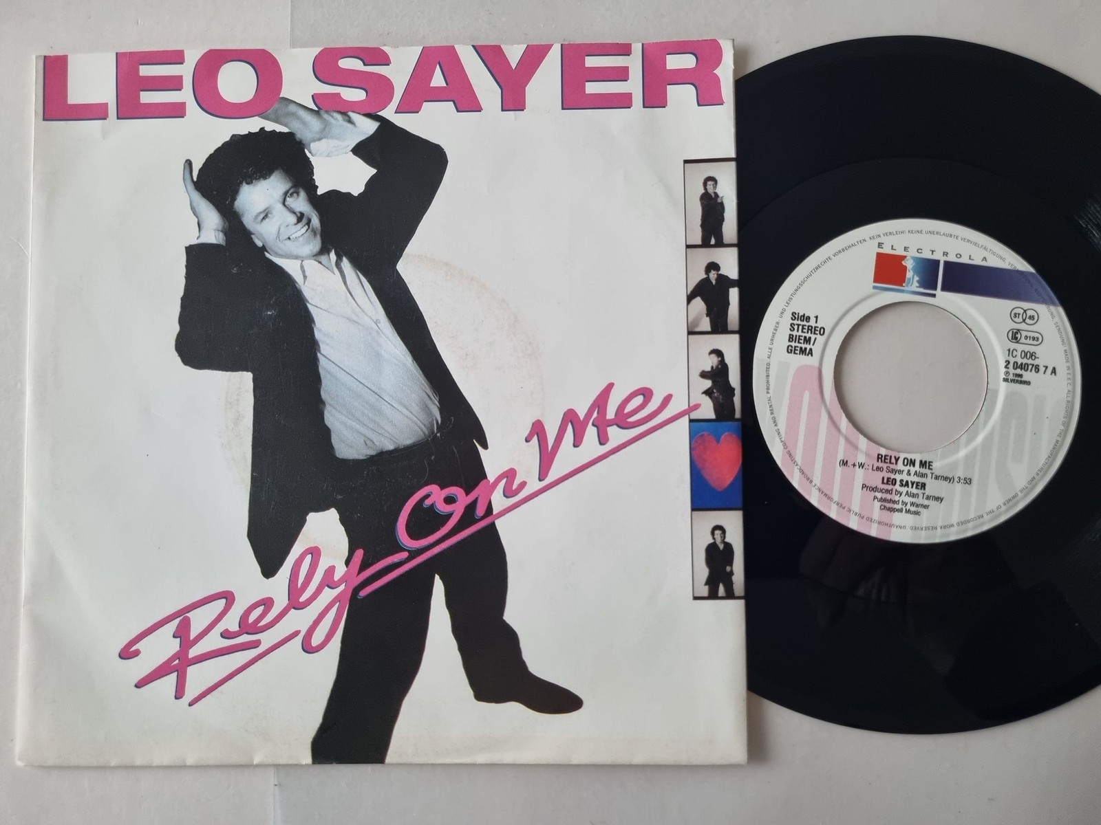 Leo Sayer - Rely On Me 7'' Vinyl Europe