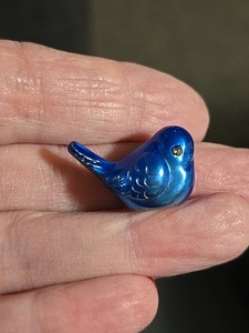 Ganz Bluebird of Happiness Metal Charm Figure Figurine No Poem Card 1" x 1/2"