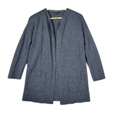 EILEEN FISHER Cardigan Women's Small Merino Wool Blend Tencel Lyocell Open Front