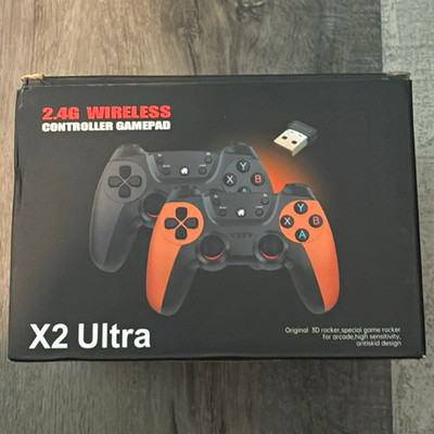 X2 Ultra 2.4G Wireless Gamepad Controller for PC/TV Black/Orange
