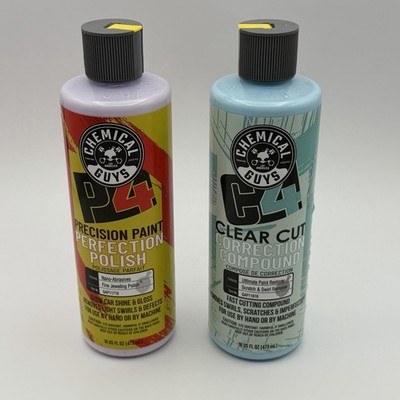 Chemical Guys C4 & P4 Clear Cut Correction Compound and Precision Paint... 