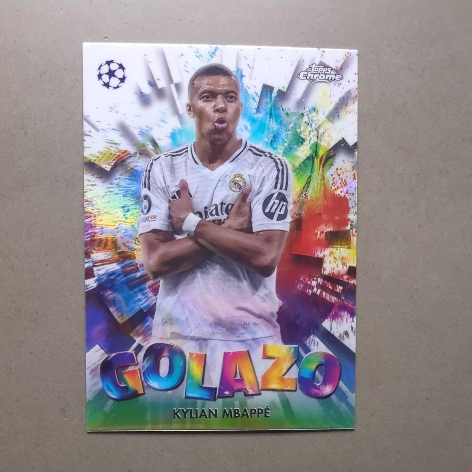 Kylian Mbappe 2024-25 Topps Chrome UCC Kylian Mbappe Golazo Silver GZ-21 France view 2