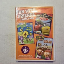 Fun with Friends Triple Pack 3 DVD Set Chuggington Nick JR   Wubbzy Tickety Toc