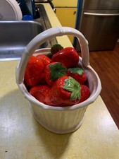 Ceramic strawberry basket, handmade-individual pieces