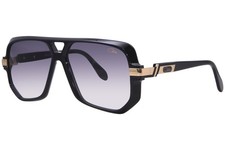 Cazal Legends 627/3 002 Sunglasses Men's Black/Gold/Grey Gradient Pilot 59mm