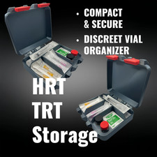 10ml Vial Storage Case for TRT Insulin Peptides   Holds 2 Vials  Syringes