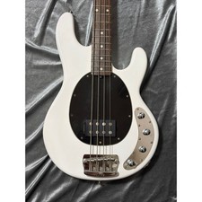 Sterling by Music.Man Ray34 Blanco 4 Cuerdas Bajo Reparado Guitarra Probada