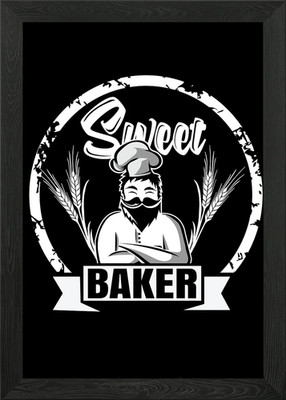 Bäcker Design Backen Brot Gerahmtes Wandbild Poster Leinwanddruck Bild