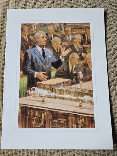 EDWARD HEATH SIGNED XMAS CARD FEATURING JAMES ATWATER DRAWING - PRIME MINISTER - Picture 2 of 10