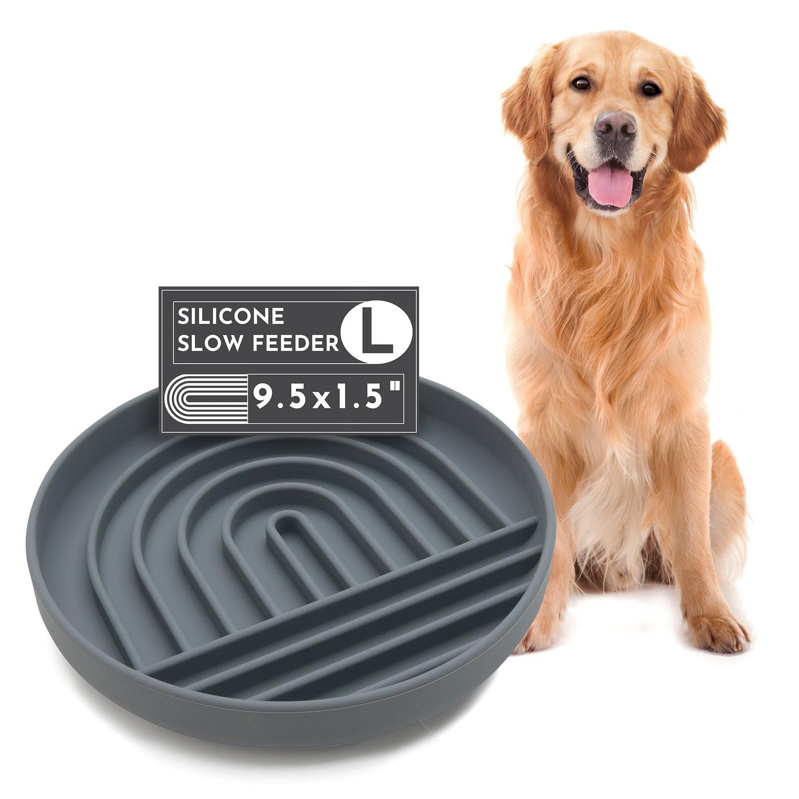 Should We Go? Slow Feeder for Dogs & Puppies, The Slowdown Bowl Silicone Slow...