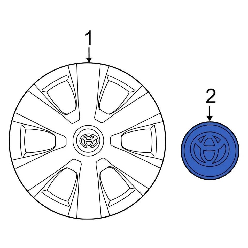 For Toyota Camry 2007-2011 Toyota 4260306080 Wheel Cap Foto 2 de 2