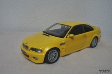 Kyosho BMW M3 E46 1/18 Diecast Model Car Yellow 3 Series Collectible Display