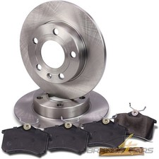 ATEC BREMSSCHEIBEN VOLL Ø245 + BREMSBELÄGE HINTEN FÜR AUDI A4 B6 8E BJ 00-04