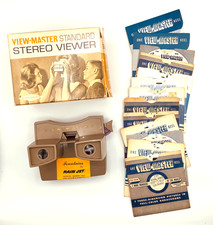 Sawyers Tan Model G View-Master Viewer in Box with Reels - Promotional