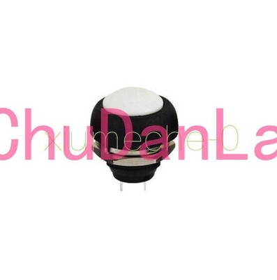 2Pcs 12mm Waterproof   ON/OFF Push Button Mini Round Switch White #zc