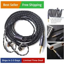 IEM Upgrade Cable, 16 Core Silver Plated Earphone Upgraded Cords, QDC-C Pin 1...